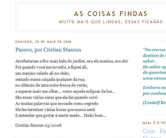 Passou.. nossas e outras&nbsp;poesias…